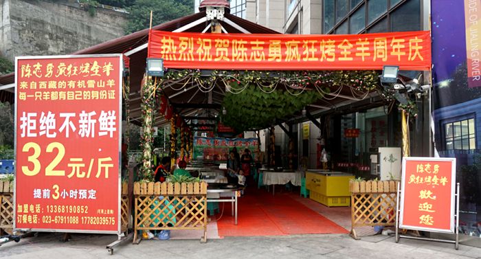 来自西藏雪域高原的羊 陈志勇疯狂烤全羊品尝新鲜美味