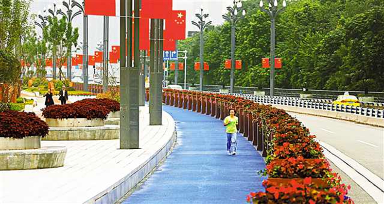 北滨路又添休闲景观带